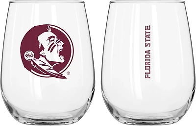 Logo Brands Florida State University Gameday 16 oz Curved Beverage Glass