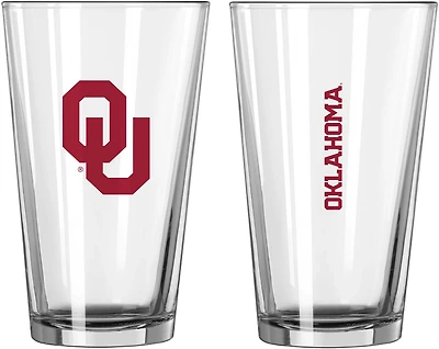 Logo Brands University of Oklahoma 16 oz Gameday Pint Glass