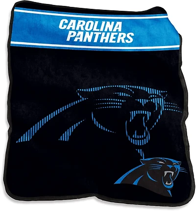 Logo Brands Carolina Panthers 60 in x 80 in Raschel Throw