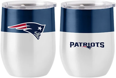 Logo Brands New England Patriots 16 oz Colorblock Stainless Curved Beverage Tumbler