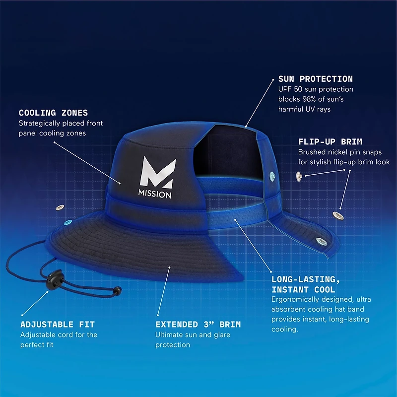 MISSION Adults' Instant Cooling Laser Cut Performance Hat