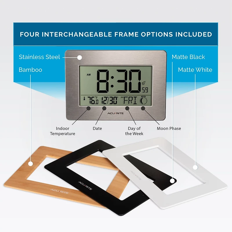 AcuRite Wireless Digital Wall and Tabletop Clock