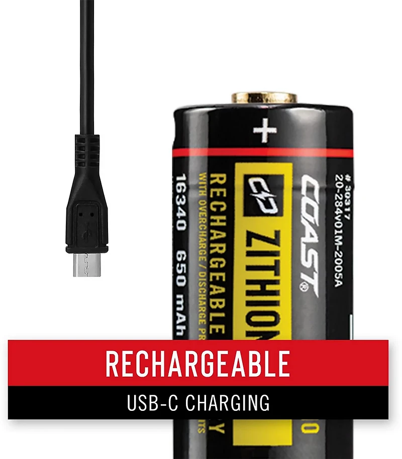 Coast XP6R Rechargeable Dual Power Flashlight