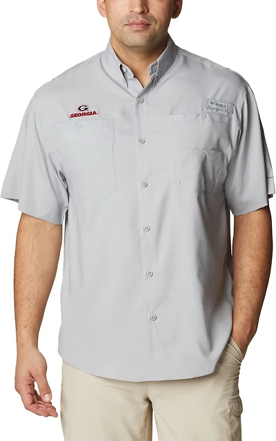 Columbia Sportswear Men’s Big and Tall University of Georgia Tamiami Button-Up Shirt