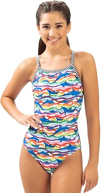 Dolfin Women's Uglies Print V-2 1-Piece Swimsuit