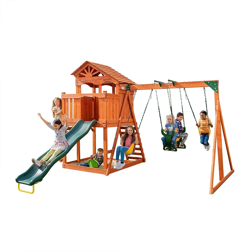 Sportspower Spring Ridge Wood Swing Set