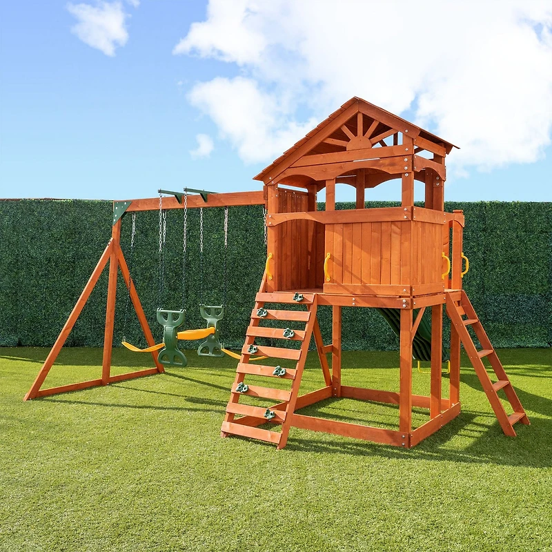 Sportspower Spring Ridge Wood Swing Set