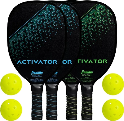 Franklin Activator 4 Player Wooden Pickleball Paddle and Ball Set
