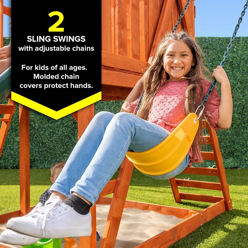Sportspower Spring Ridge Wood Swing Set