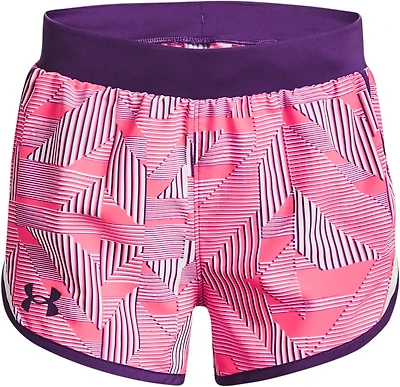 Under Armour Girls’ Fly-By Printed Shorts 3 in
