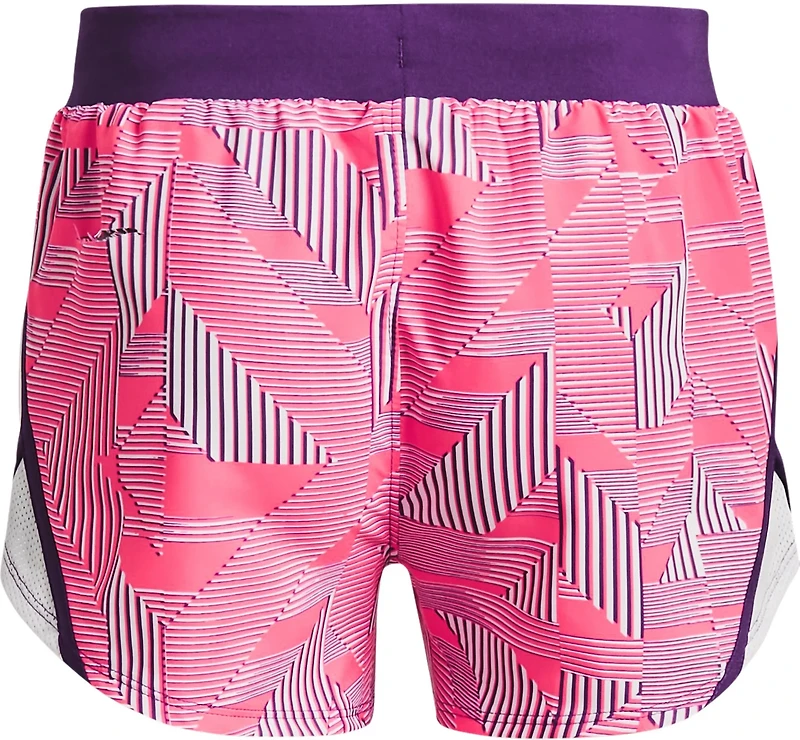 Under Armour Girls’ Fly-By Printed Shorts 3 in
