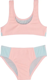 O'Rageous Girls' Rib Knit 2-Piece Swimsuit
