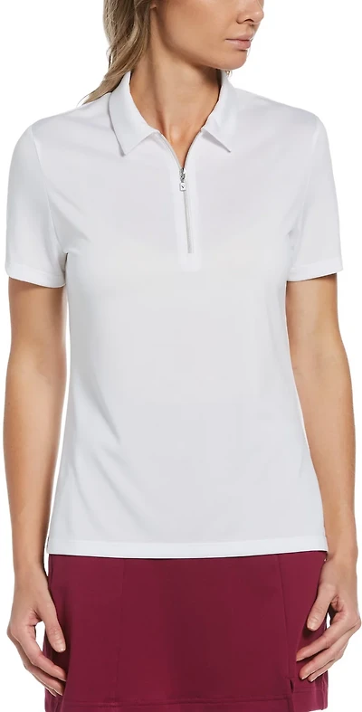 Callaway Women's 1/4-Zip Heather Polo Golf Shirt