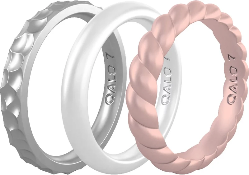 QALO Women's Stackable Q Collection Rings