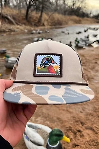 BURLEBO Men's Duck Stamp Camo Cap