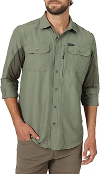 Wrangler Men's ATG Mixed Material Long Sleeve Shirt