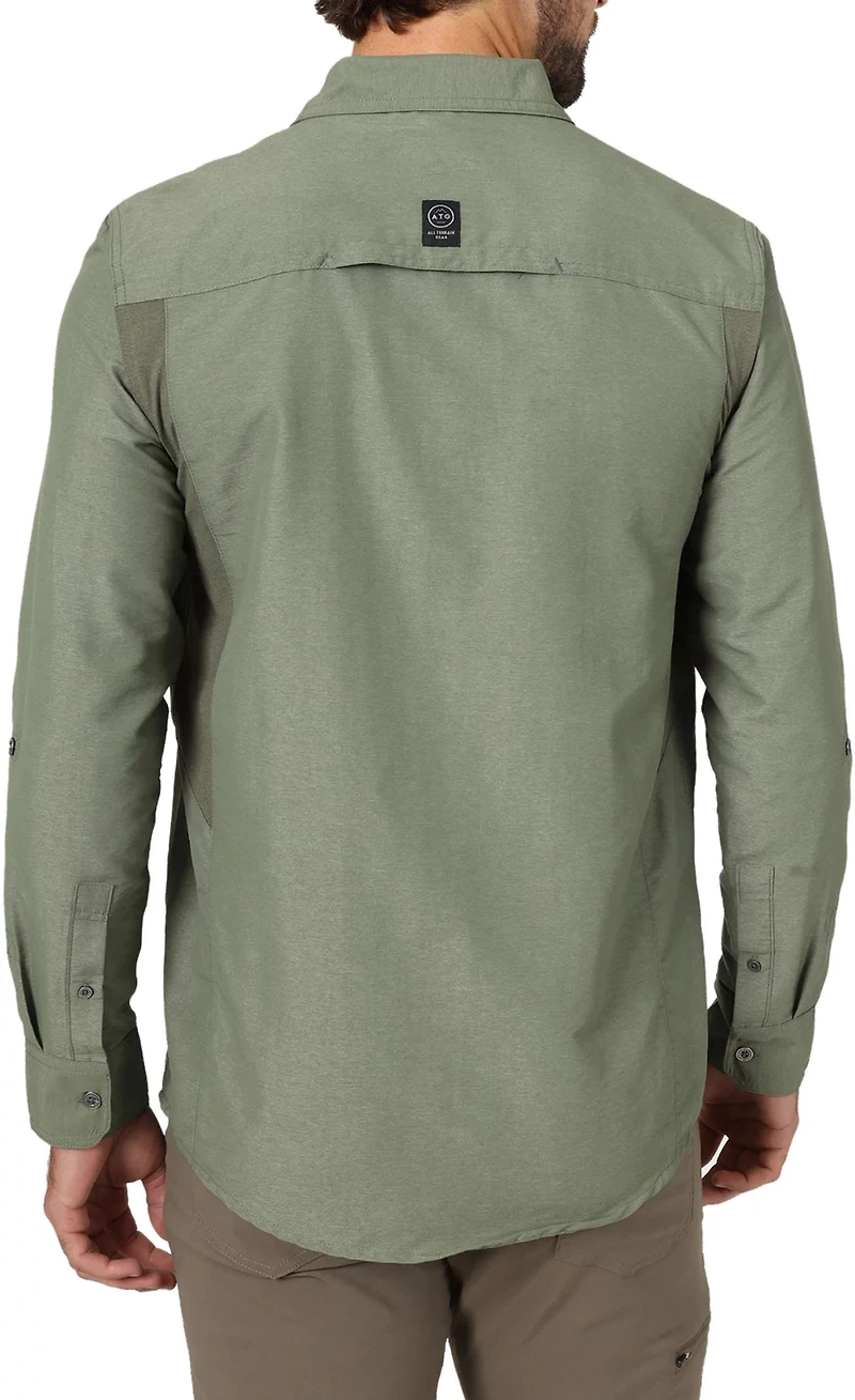 Wrangler Men's ATG Mixed Material Long Sleeve Shirt