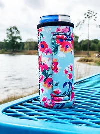 Lit Handlers Spring Floral 12 oz Slim Can Handler