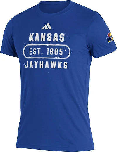 adidas Men's University of Kansas Middle Pill Graphic T-shirt