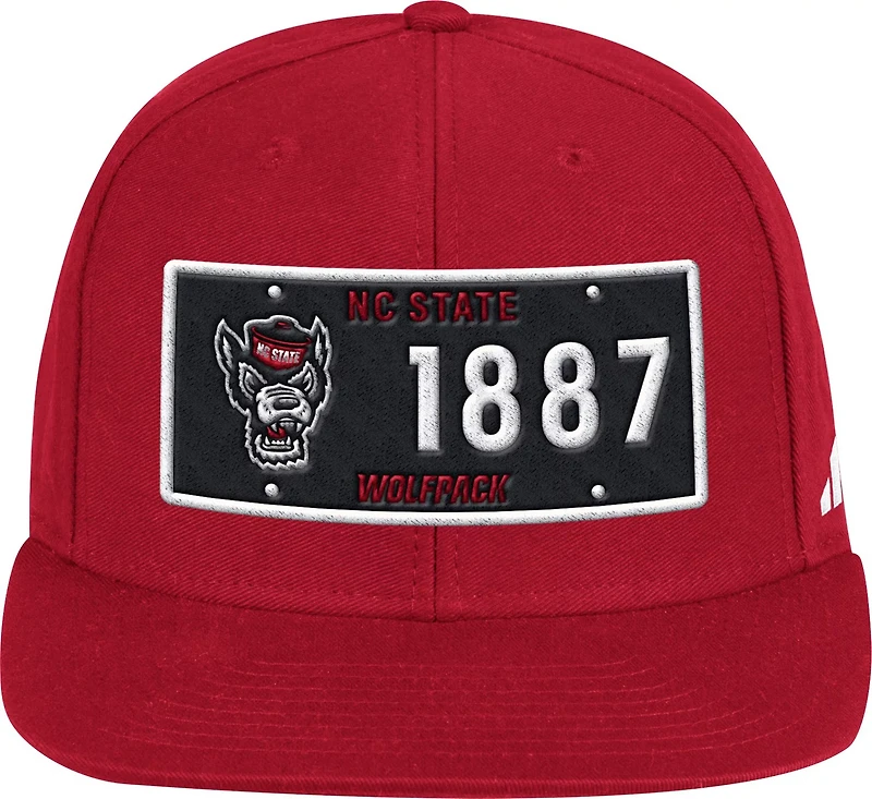 Adidas North Carolina State University Flat Brim Snapback Cap