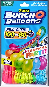 ZURU Bunch O Balloons Tropical Party 100+ Water Balloons 3-Pack