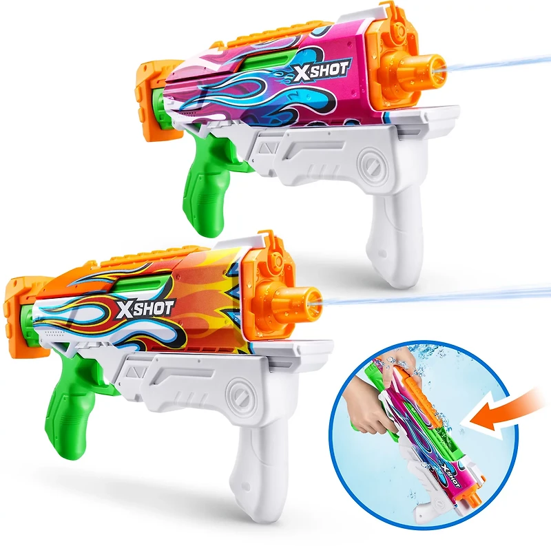 ZURU X-Shot Fast-Fill Hyperload Water Blaster 2-Pack
