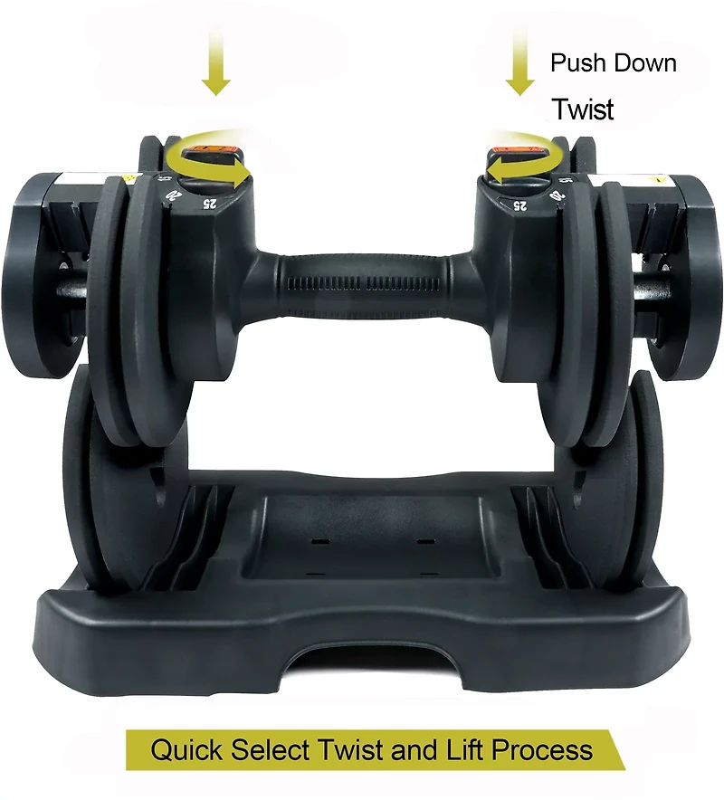 PRCTZ 5 to 25 lb Adjustable Dumbbell-Single