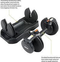 PRCTZ 5 to 25 lb Adjustable Dumbbell-Single