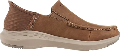 SKECHERS Men's Parson Oswin Moc-Toe Leather Slip-In Shoes