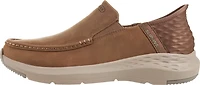 SKECHERS Men's Parson Oswin Moc-Toe Leather Slip-In Shoes