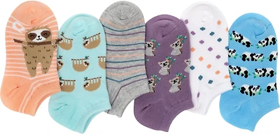 BCG Youth Sloth No-Show Socks 6-Pack