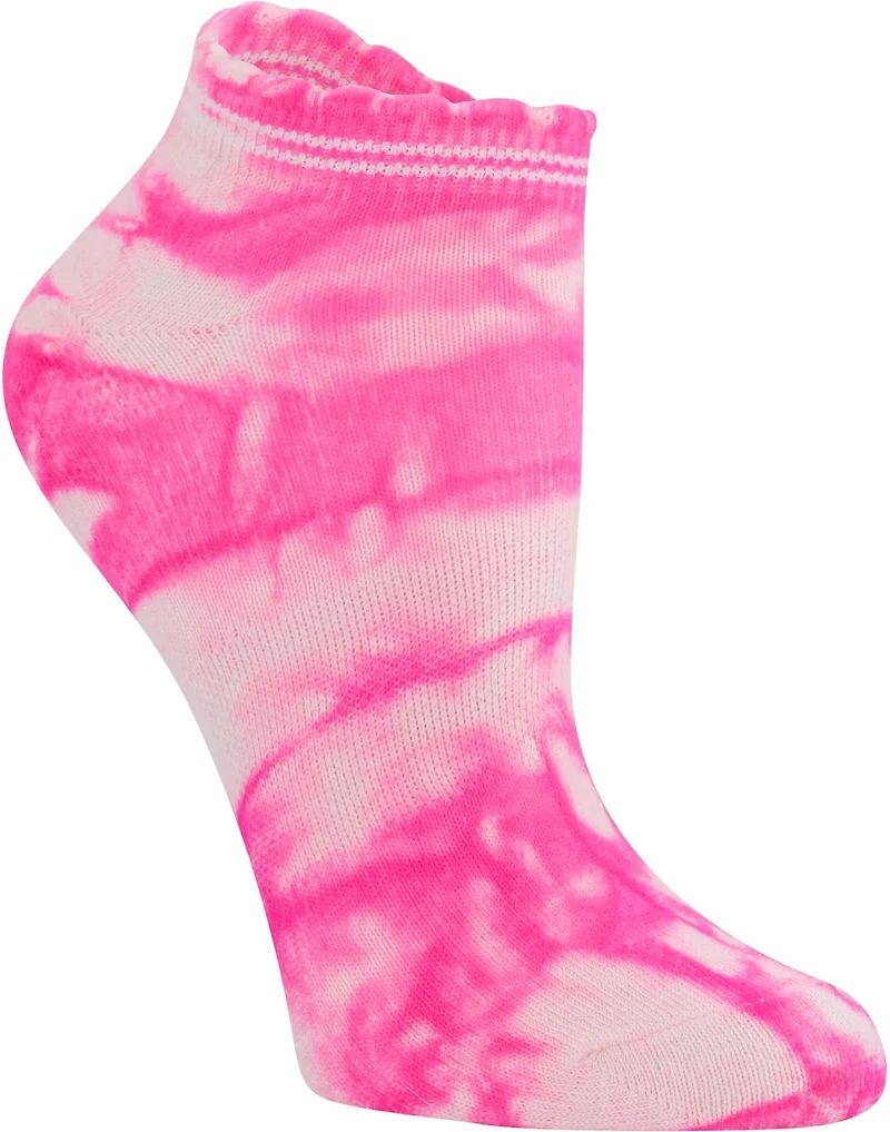BCG Girls' Tie Dye Quarter Socks 6-Pack