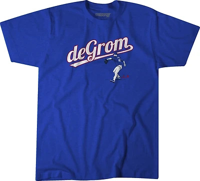 Breaking T Men's Texas Rangers deGrom Script T-shirt