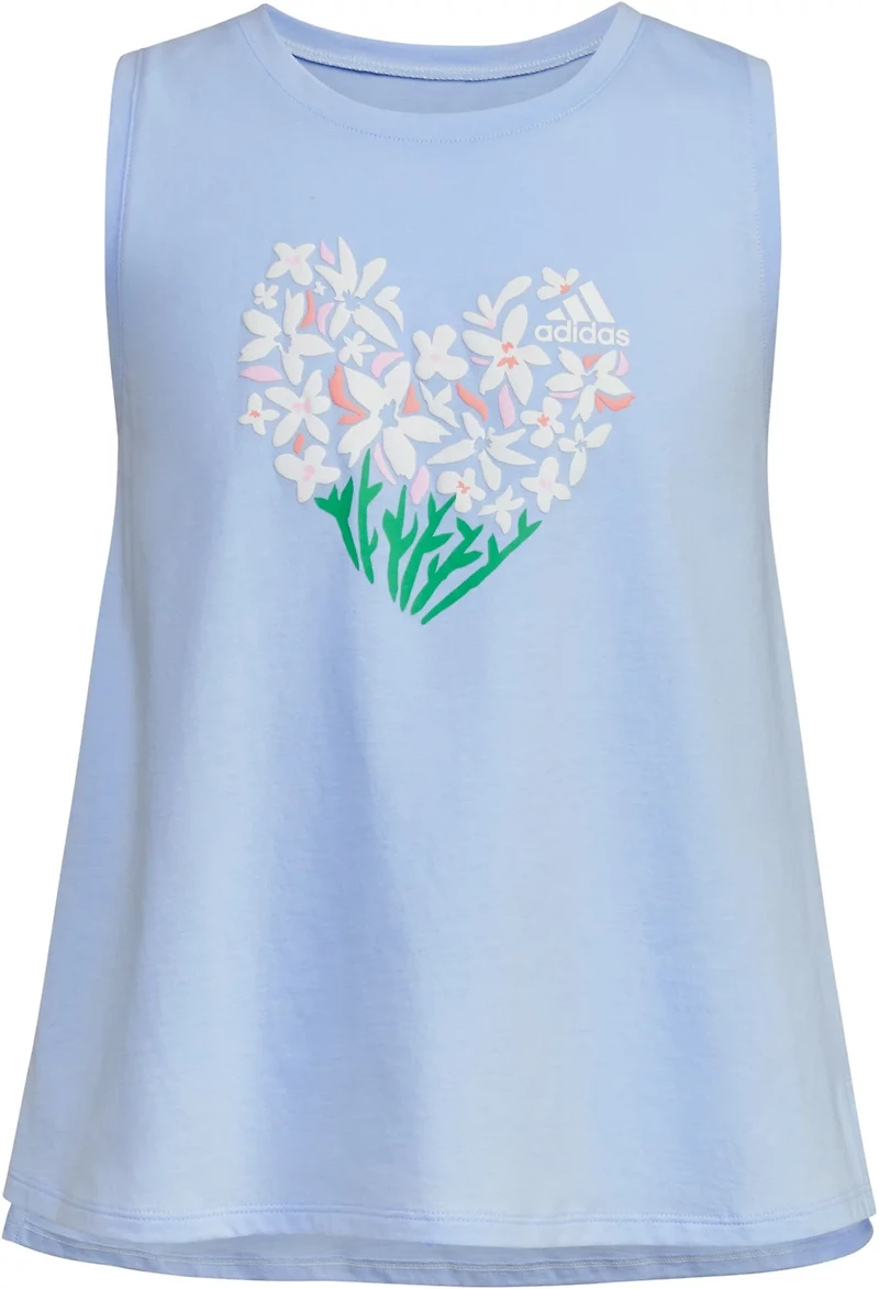 adidas Girls' Curve Hem Tank Top
