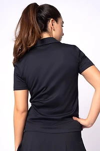 90 Degree by Reflex Women's Pique Tee Time Short Sleeve Polo