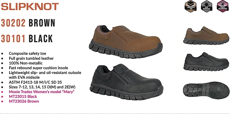 Hoss Boot Company Men's Slipknot Composite Toe Slip-On Shoes