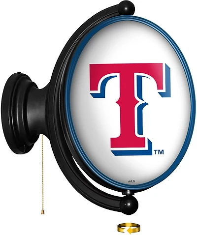 The Fan-Brand Texas Rangers Original Oval Rotating Lighted Wall Sign