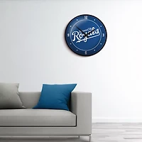 The Fan-Brand Kansas City Royals Wordmark Modern Disc Wall Clock