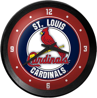 The Fan-Brand St. Louis Cardinals Ribbed Frame Wall Clock