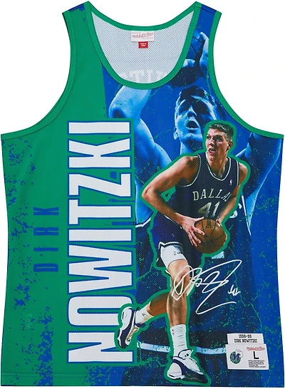 Mitchell & Ness Men's Dallas Mavericks Dirk Nowitski #41 Burst Tank Top
