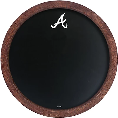 The Fan-Brand Atlanta Braves Logo Chalkboard Faux Barrel Top Sign