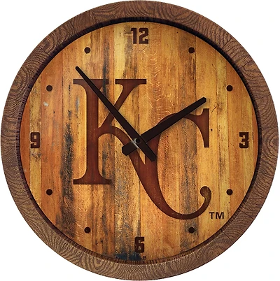 The Fan-Brand Kansas City Royals Branded Faux Barrel Top Wall Clock