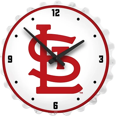 The Fan-Brand St. Louis Cardinals Logo Bottle Cap Lighted Wall Clock