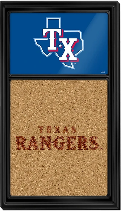 The Fan-Brand Texas Rangers Dual Logo Cork Note Board