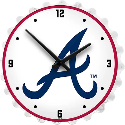 The Fan-Brand Atlanta Braves Bottle Cap Lighted Wall Clock