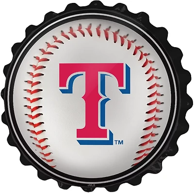 The Fan-Brand Texas Rangers Baseball Bottle Cap Wall Sign