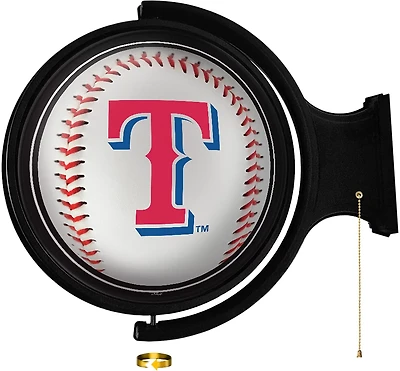 The Fan-Brand Texas Rangers Baseball Original Rotating Lighted Wall Sign