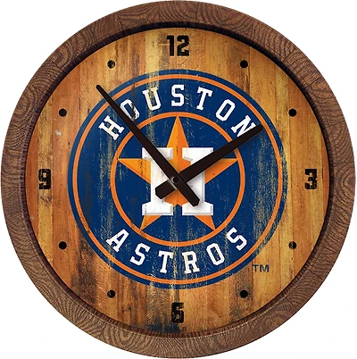 The Fan-Brand Houston Astros Faux Barrel Top Wall Clock