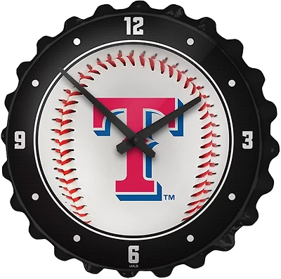 The Fan-Brand Texas Rangers Baseball Bottle Cap Wall Clock