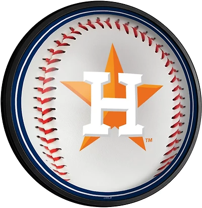 The Fan-Brand Houston Astros Baseball Round Slimline Lighted Wall Sign